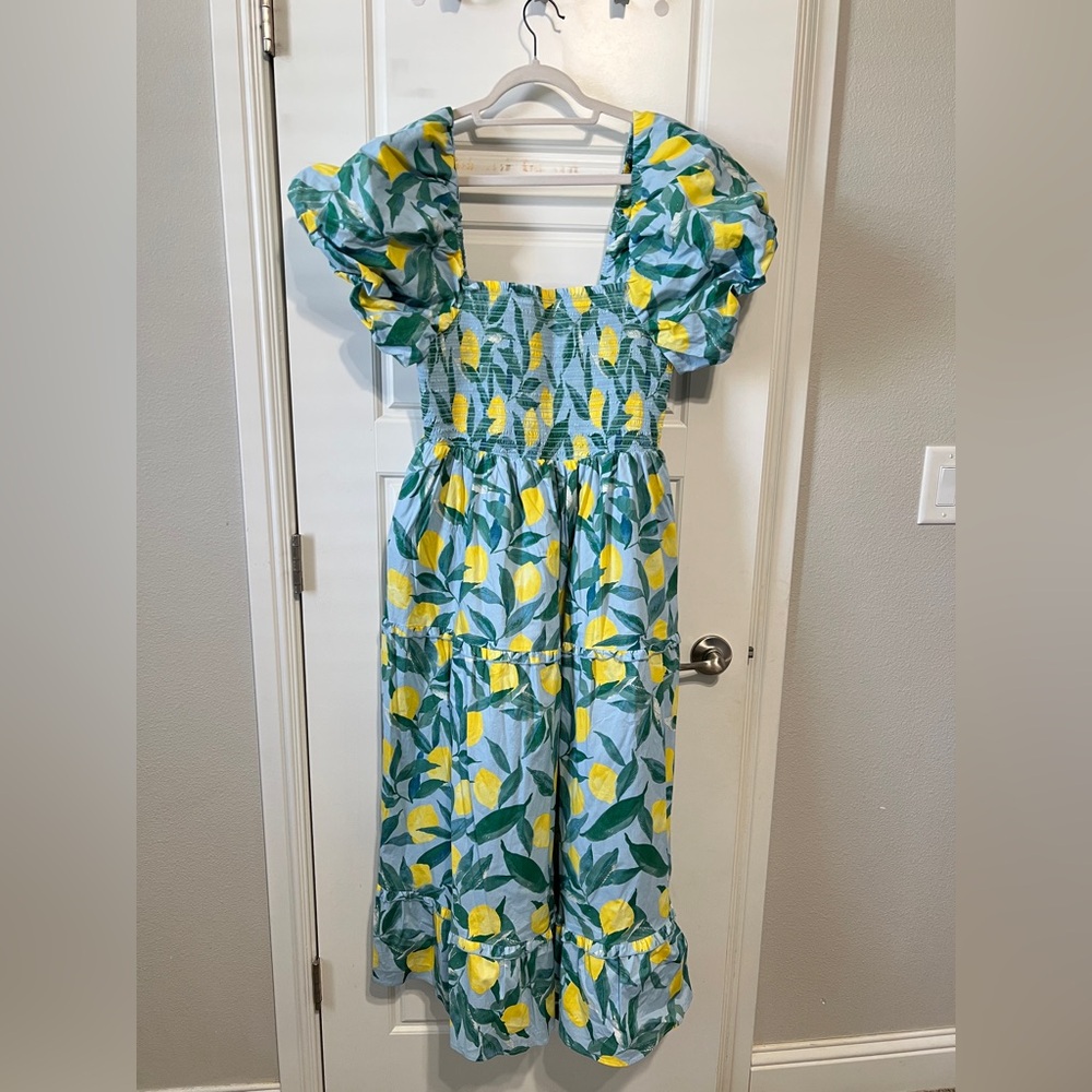 Show Me Your Mumu Afternoon Tea Dress in Blue Lemon Tart size 2X